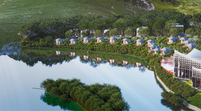 Thiết kế của dự án ưu tiên không gian xanh, mặt nước. Ảnh: CĐT