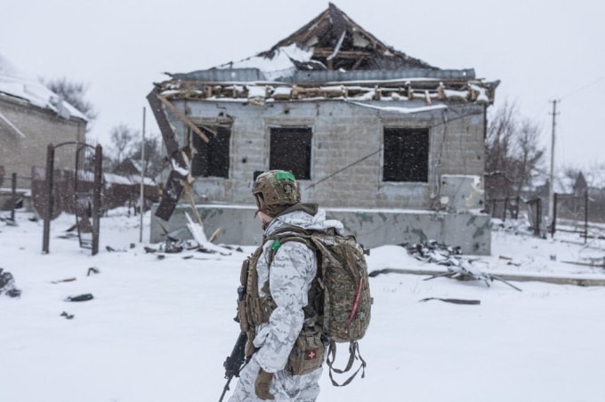 Lính Ukraine tại thành phố Kostiantynivka, vùng Donetsk, hôm 28/12. Ảnh: AFP