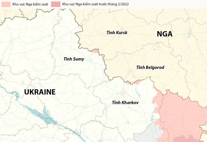 Vị trí tỉnh Sumy và Kharkov. Đồ họa: RYV