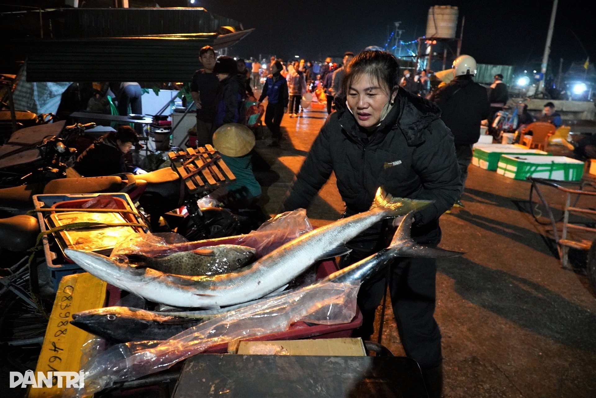 Cảng cá tấp nập từ 4h ngày đầu năm, tiểu thương cười rạng rỡ đón lộc biển - 6