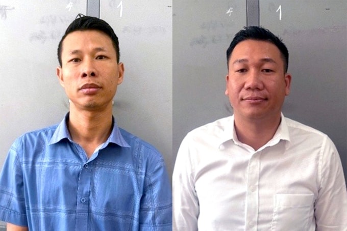 Hai nghi can bị tạm giữ. Ảnh: Thái Hà