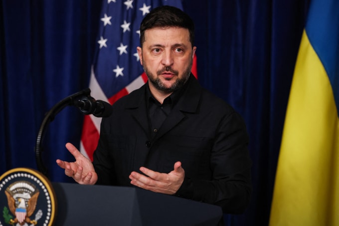 Tổng thống Ukraine Volodymyr Zelensky tại Palm Beach, bang Florida, Mỹ ngày 28/12/2025. Ảnh: AFP