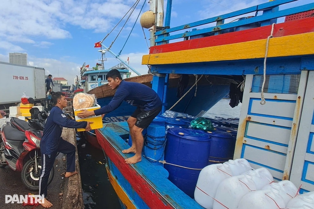 Ngư dân về bờ ngày Tết cùng chuyến tàu 25 tấn cá - 3 Ngư dân về bờ ngày Tết cùng chuyến tàu 25 tấn cá - 3