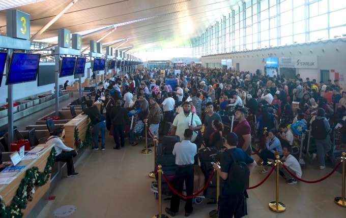 Khách quốc tế ở sân bay Phú Quốc ngày 3/1. Ảnh: Danh Phạm