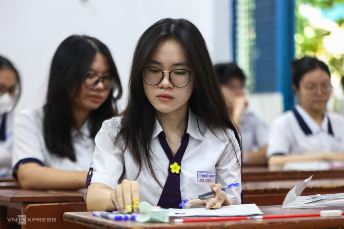 Thí sinh TP HCM thi tốt nghiệp THPT 2025. Ảnh: Quỳnh Trần
