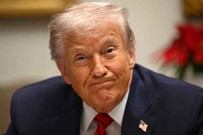 Tổng thống Mỹ Donald Trump tại Nhà Trắng hôm 10/12/2025. Ảnh: AFP