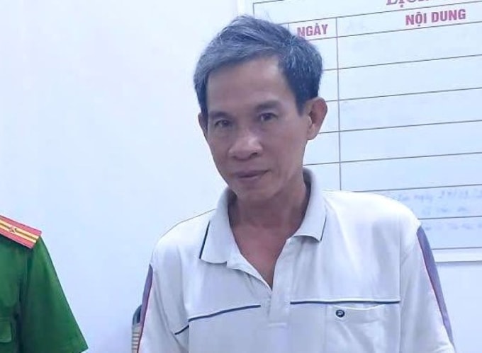 Võ Thanh Dũng tại cơ quan công an. Ảnh: Công an cung cấp