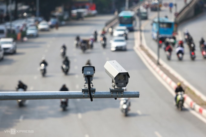Camera AI trên phố Hà Nội. Ảnh: Việt An