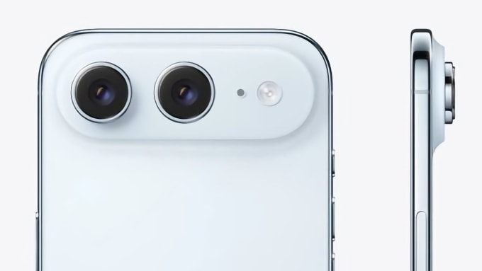 Ý tưởng iPhone Air 2 với hai camera sau. Ảnh: HK01