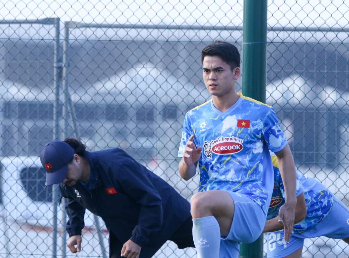 Tiền vệ Khuất Văn Khang được chọn làm đội trưởng U23 Việt Nam. (Nguồn: VFF)