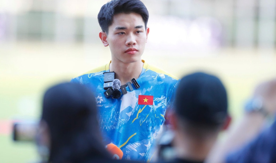 Tiền đạo Nguyễn Đình Bắc là một trong hai đội phó U23 Việt Nam. (Nguồn: VFF)