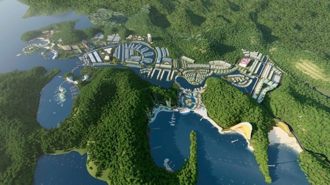 Phối cảnh tổng thể dự án Cát Bà Amatina. Ảnh: MIK Group