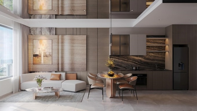 Phối cảnh thiết kế căn hộ. Ảnh: Fresia Riverside