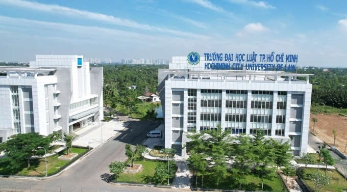 Cơ sở của trường Đại học Luật TP HCM tại phường Long Phước, TP HCM. Ảnh: HCMULAW