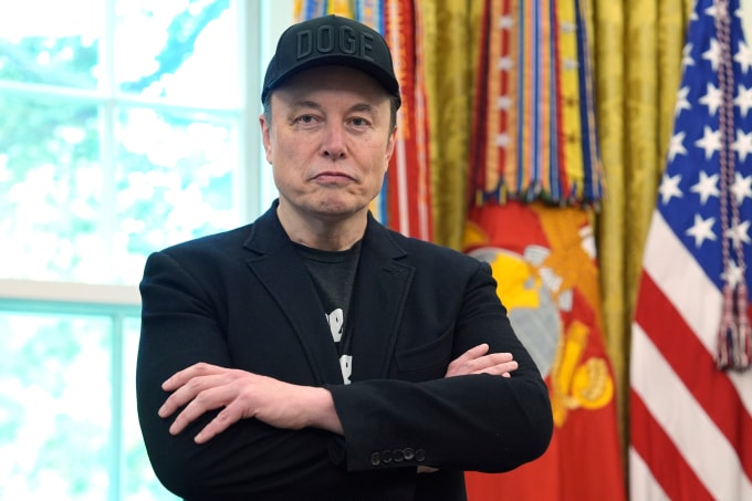 Elon Musk tham dự họp báo tại Phòng Bầu dục, Nhà Trắng, tháng 5/2025. Ảnh: AP