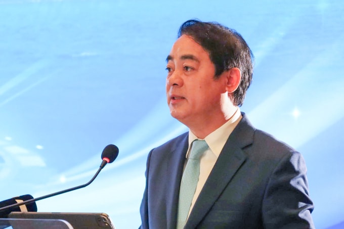 Bí thư Tỉnh ủy Khánh Hòa Nghiêm Xuân Thành tại hội thảo sáng nay. Ảnh: Bùi Toàn