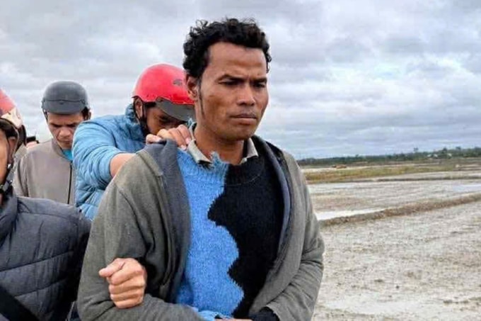 Y Liat Ênuol lúc bị bắt. Ảnh: Ngọc Oanh