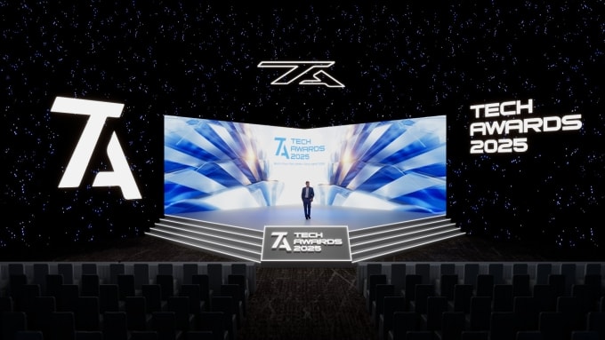 Phối cảnh sân khấu Tech Awards 2025. Ảnh: BTC