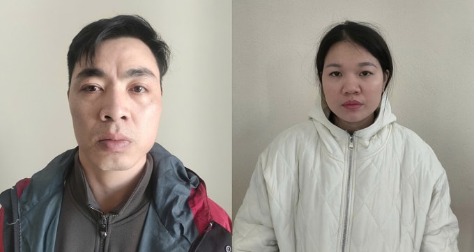 Ngô Đức Quân và vợ. Ảnh: Lam Sơn