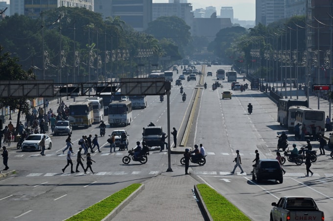 Đại lộ Avenida Bolivar tại Caracas, thủ đô Venezuela, ngày 5/1. Ảnh: Reuters