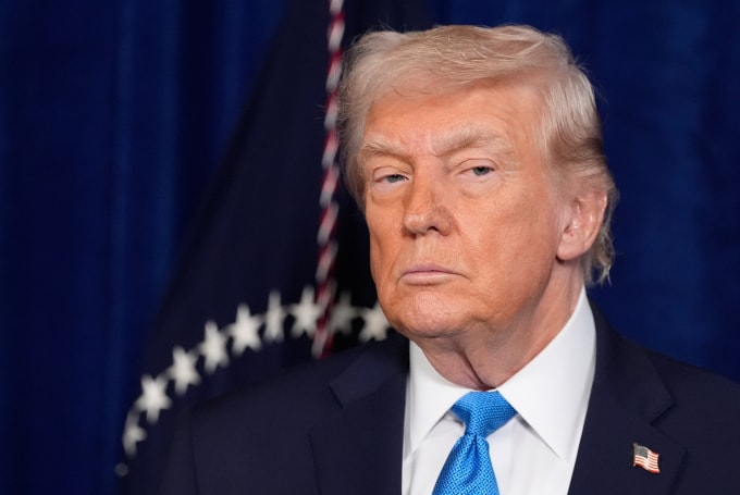 Tổng thống Mỹ Donald Trump trong cuộc họp báo ở Mar-a-Lago, bang Florida ngày 3/1. Ảnh: AP