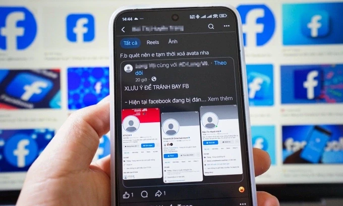 Lời khuyên xóa ảnh đại diện để tránh bị khóa tài khoản lan truyền trên Facebook, tháng 1/2026. Ảnh: Bảo Lâm