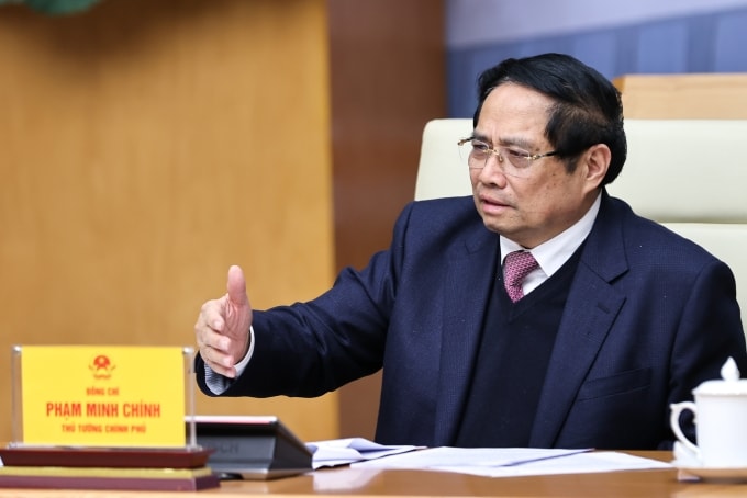 Thủ tướng Phạm Minh Chính phát biểu chiều 6/1. Ảnh: Nhật Bắc