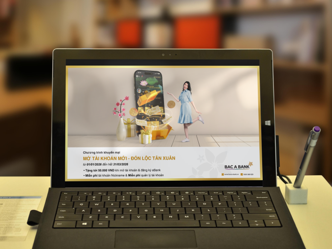 Khách hàng mở tài khoản Bac A Bank có cơ hội nhận 50.000 đồng. Ảnh: Bac A Bank
