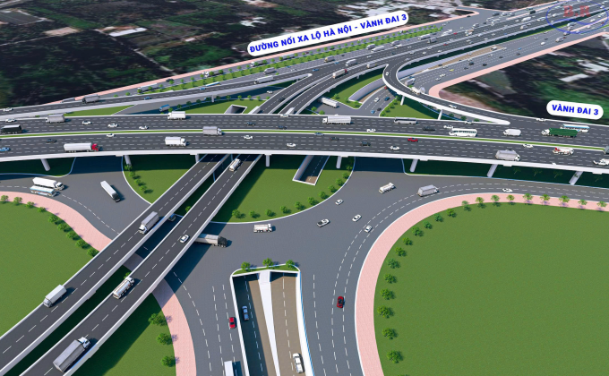 Phối cảnh nút giao Gò Công trên tuyến Vành đai 3. Ảnh: Sở Xây dựng TP HCM