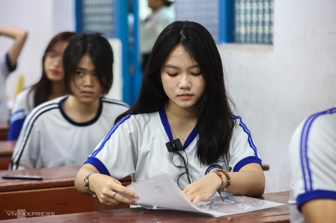 Thí sinh TP HCM thi tốt nghiệp THPT 2025. Ảnh: Quỳnh Trần