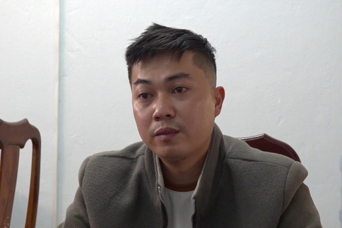 Phan Bảo Nhật tại cơ quan công an. Ảnh: Lê Tiến