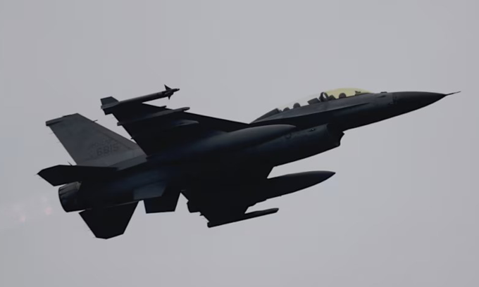 Tiêm kích F-16 Đài Loan trong cuộc diễn tập năm 2018. Ảnh: CNA