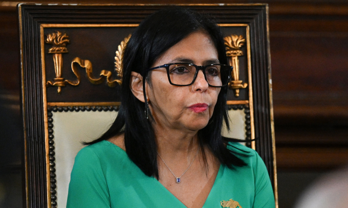 Bà Rodriguez trong phiên họp của quốc hội Venezuela hôm 6/1. Ảnh: AFP