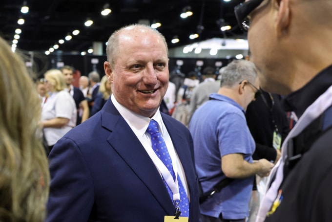 Ông Greg Abel tại cuộc họp cổ đông thường niên của Berkshire Hathaway tại Omaha, Nebraska, Mỹ ngày 3/5/2024. Ảnh: Reuters