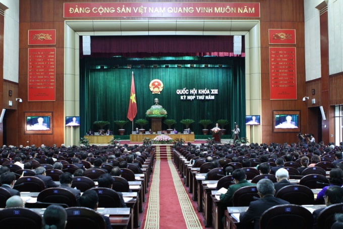 Toàn cảnh phiên khai mạc kỳ họp thứ 5, Quốc hội khóa XIII, ngày 20/5/2013. Ảnh: Cổng TTĐT Quốc hội