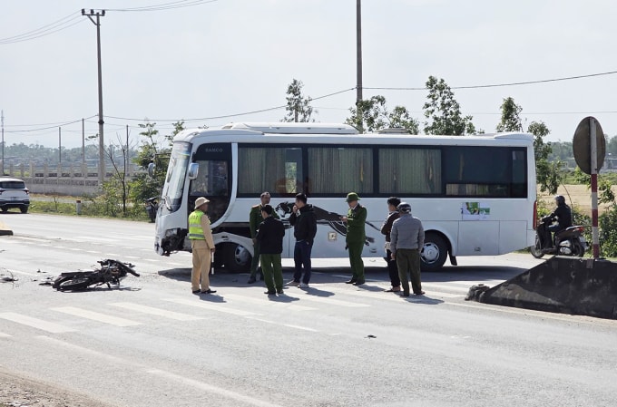 Hiện trường vụ tai nạn. Ảnh: Minh Anh