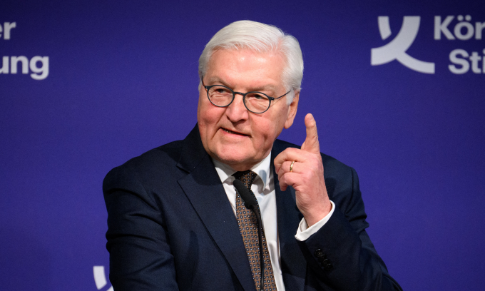 Tổng thống Frank-Walter Steinmeier phát biểu tại một hội thảo ở Berlin, Đức hôm 7/1. Ảnh: AFP