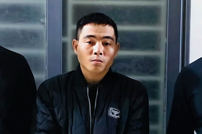 Nghi can Bình thời điểm bị bắt. Ảnh: Công an cung cấp