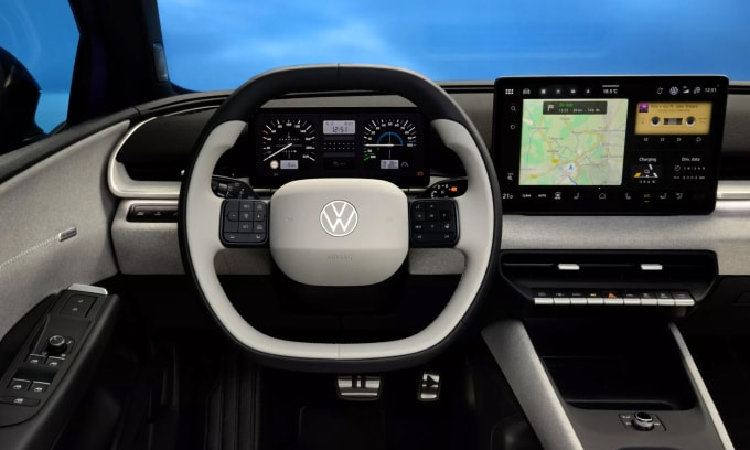 Loạt nút bấm vật lý, từ trên vô-lăng, hệ thống điều khiển trung tâm, cánh cửa, ở mẫu xe điện ID. mới. Ảnh: Volskwagen