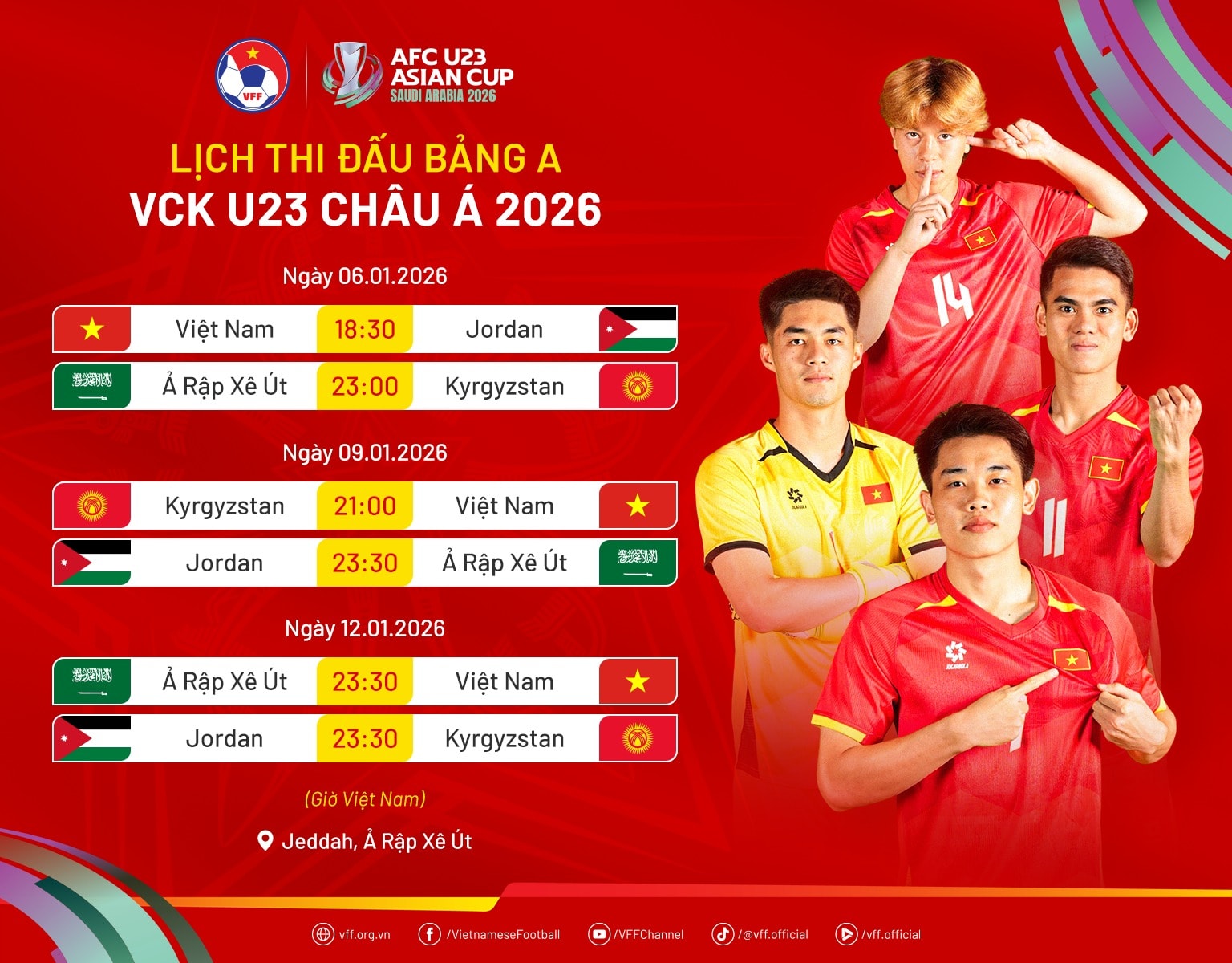 Lịch thi đấu bóng đá hôm nay ngày 8/1-9/1: U23 Việt Nam đại chiến U23 Kyrgyzstan- Ảnh 2.