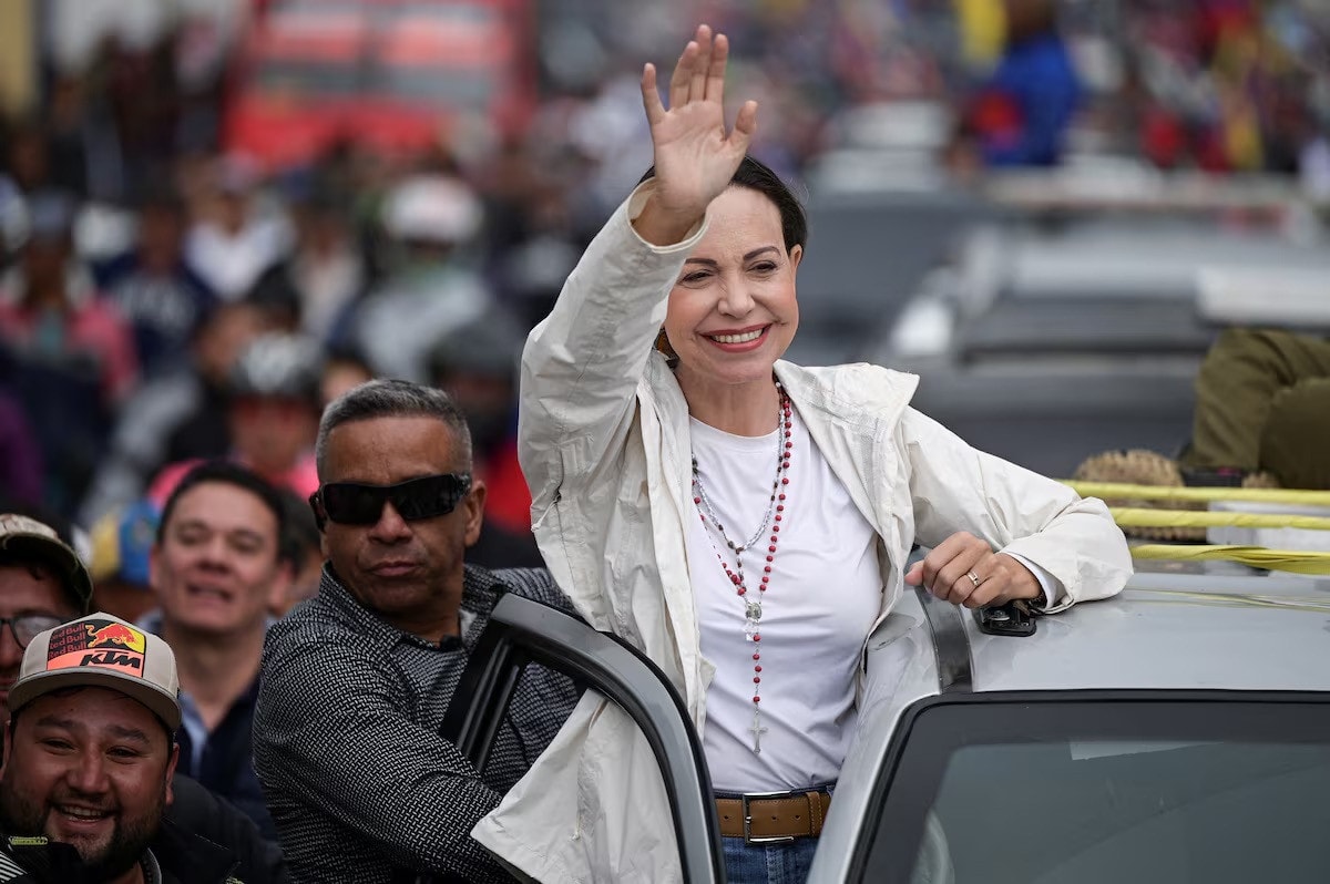 Lãnh đạo phe đối lập Venezuela Maria Corina Machado (Ảnh: Reuters)