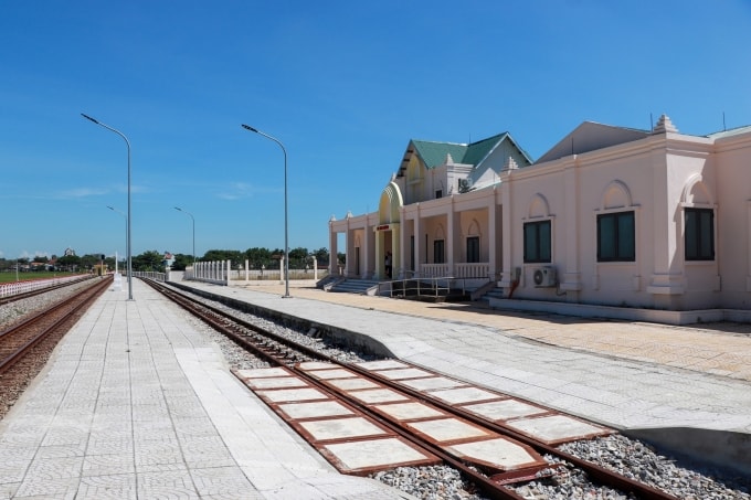 Ga Tam Thành ở Đà Nẵng có 3 đường đón tàu. Ảnh: Báo Xây dựng