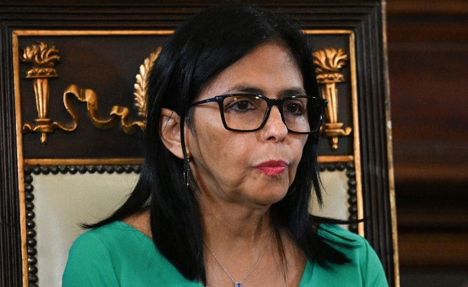 Tổng thống lâm thời Venezuela Delcy Rodriguez trong buổi tuyên thệ nhậm chức ngày 5/1. Ảnh: AFP