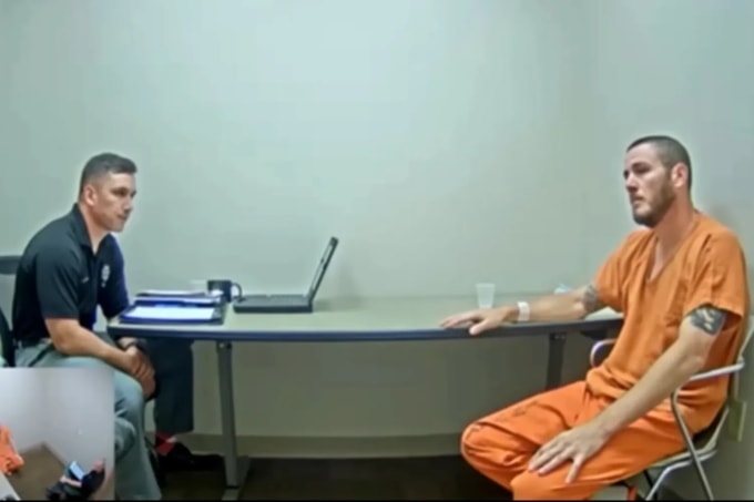 Rodney Metzer (phải) bị thẩm vấn ngày 3/1/2021. Ảnh: Cherokee County Sheriffs Office