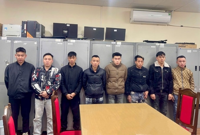 Một số bị can trong vụ án. Ảnh: Công an cung cấp