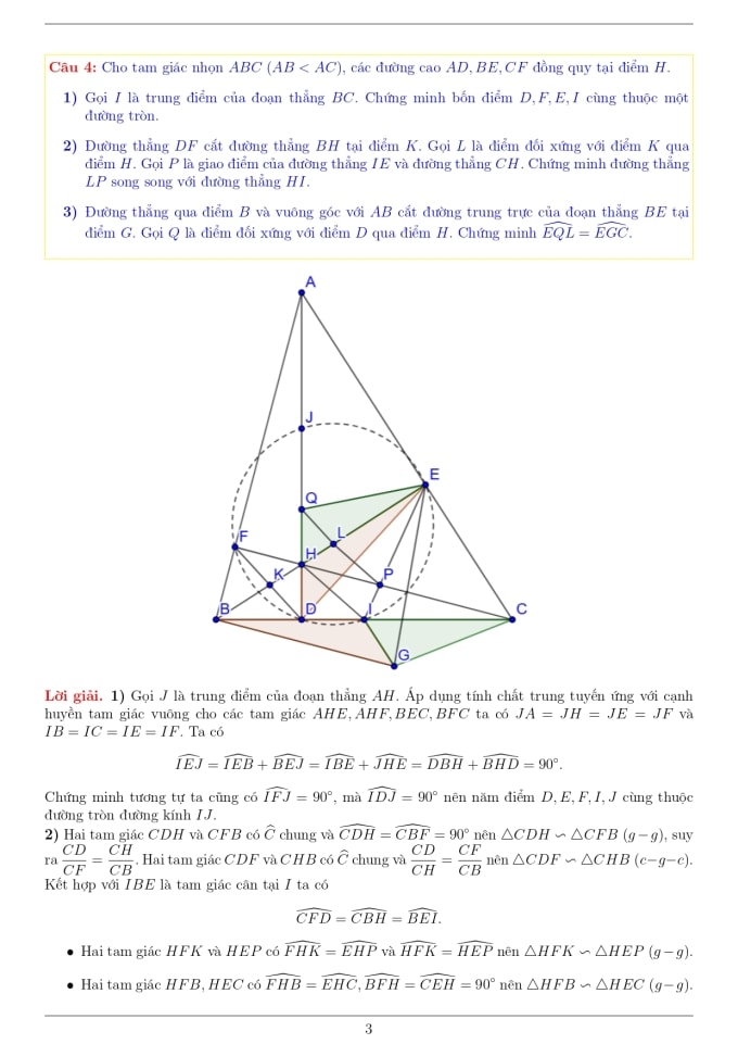 Đề và lời giải môn Toán lớp 9 thi học sinh giỏi thành phố Hà Nội - 3
