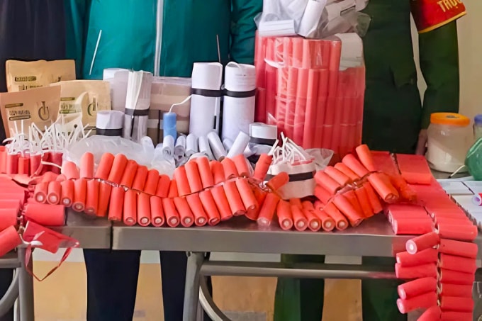 Tang vật được cảnh sát thu giữ. Ảnh: Công an cung cấp