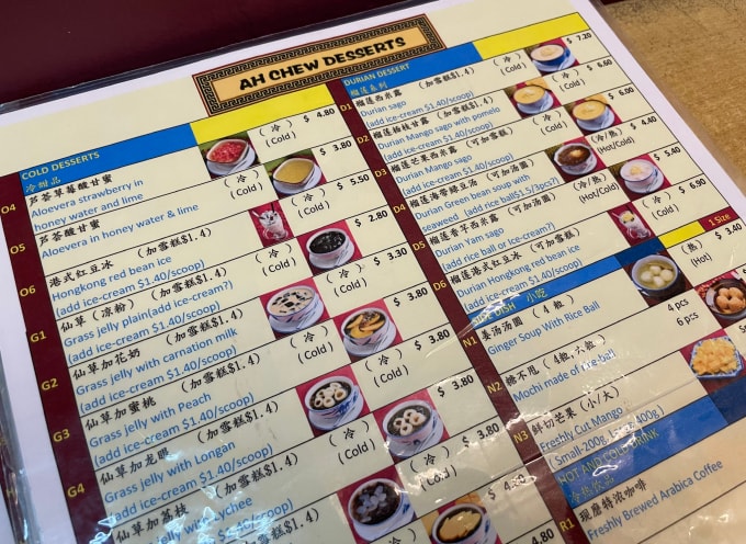 Thực đơn của quán. Ảnh: Linh Hương