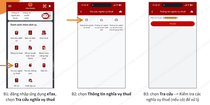 Tra cứu trên ứng dụng eTax Mobile.