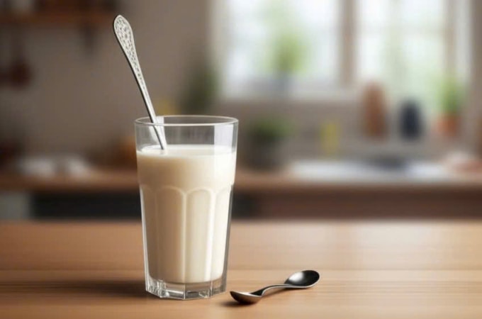 Sữa có nhiều dưỡng chất tốt cho sức khỏe. Ảnh tạo bởi AI